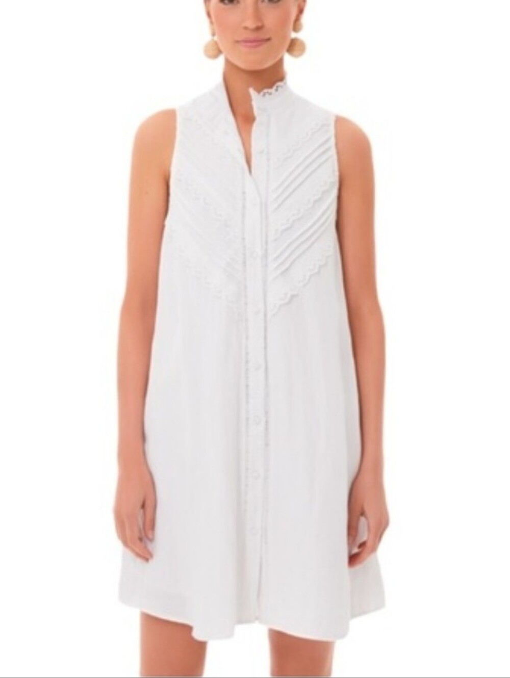 Tuckernuck Pomander Place White Sleeveless Dutton Mini Dress Size XS